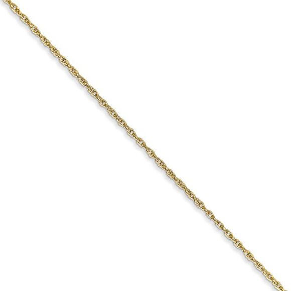 Children's 0.8mm, 10k Yellow Gold, Baby Rope Chain Necklace, 14 Inch - Picture 1 of 8